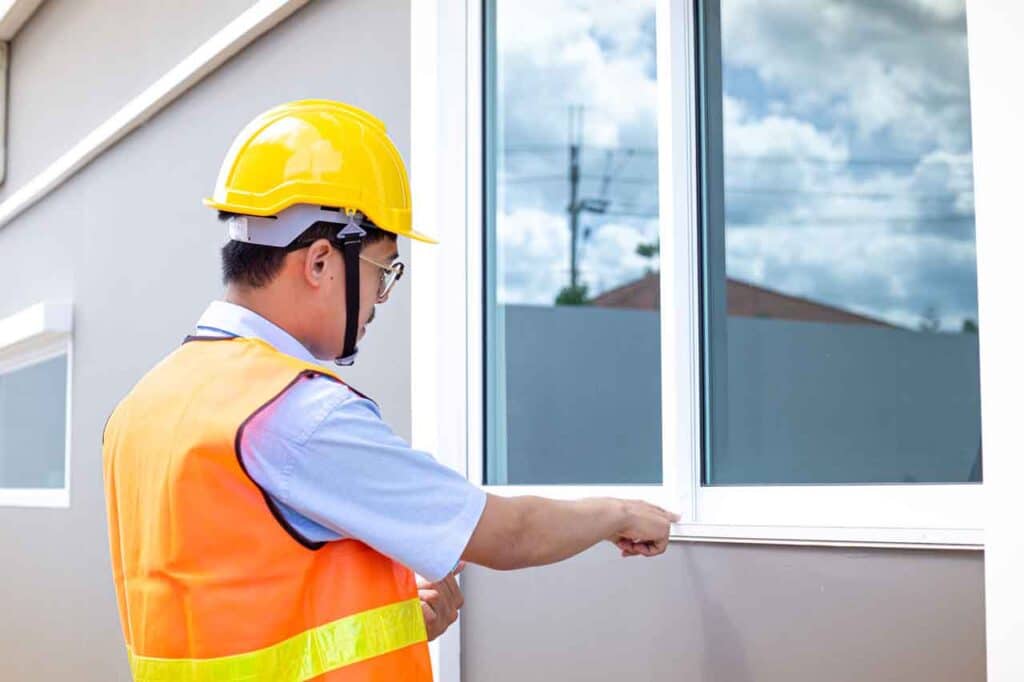 An inspector performs a property audit.