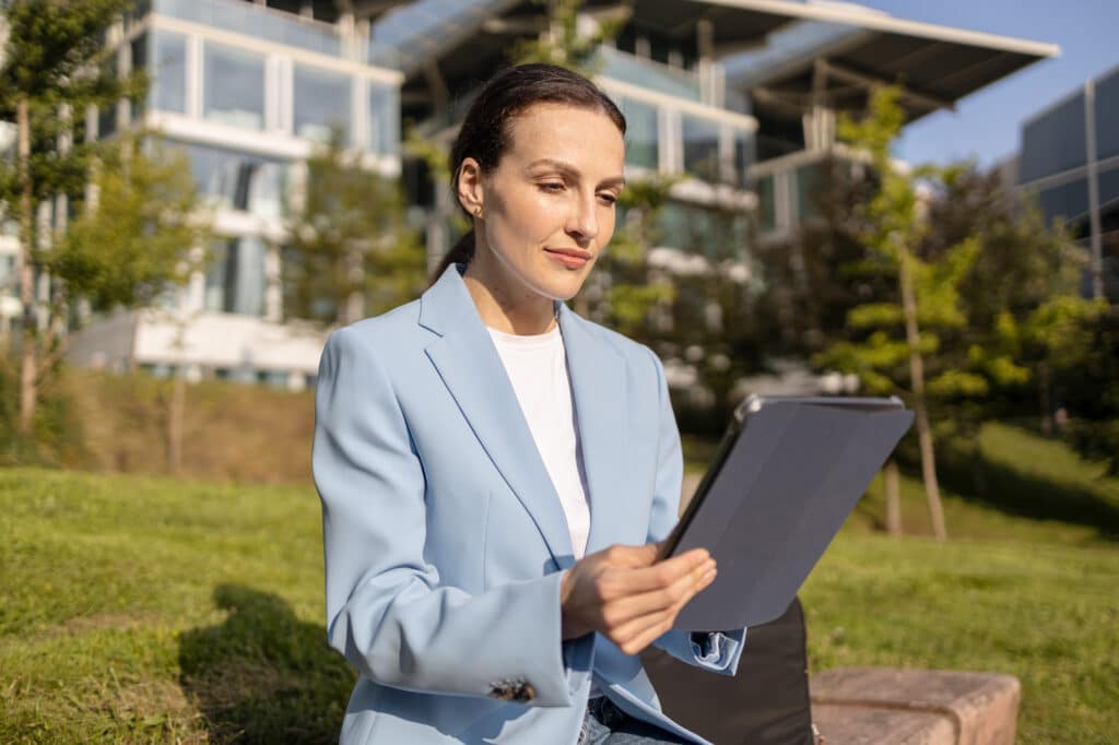 A property damage report template being completed by a property manager.
