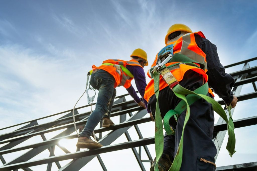 Proper use of PPE when working at heights is essential to worker safety.