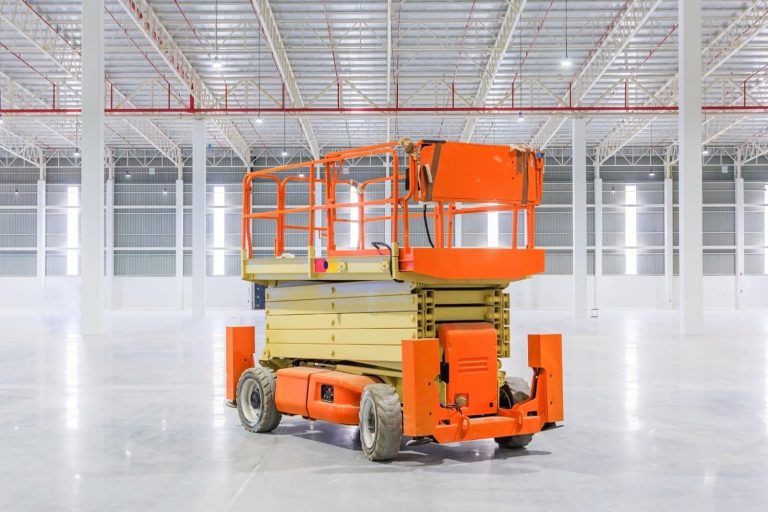 Scissor Lift Inspection Checklist reviews are vital for maintaining equipment like a scissor lift shown in this file photo.