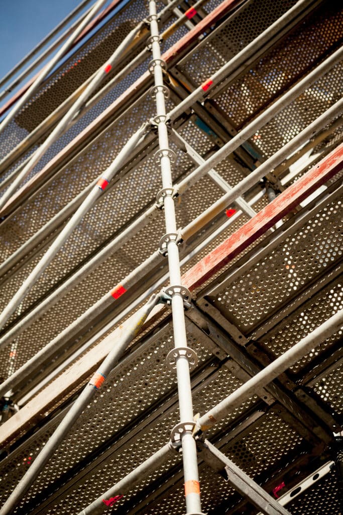 Scaffolding decking is shown.