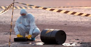 An Environmental Incident Report Template by 1streporting.com is used to document environmental incidents like the one shown in this file photo.
