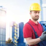 A worker uses an auditing app for iphone to document his workplace safety audit. Learn more about mobile audit reporting at 1stReporting.com.