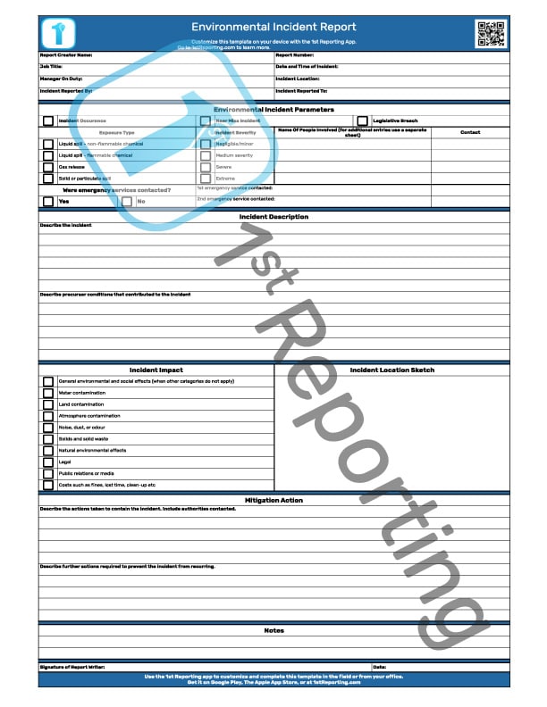 Environmental Incident Report (watermarked) by 1stReporting.com.
