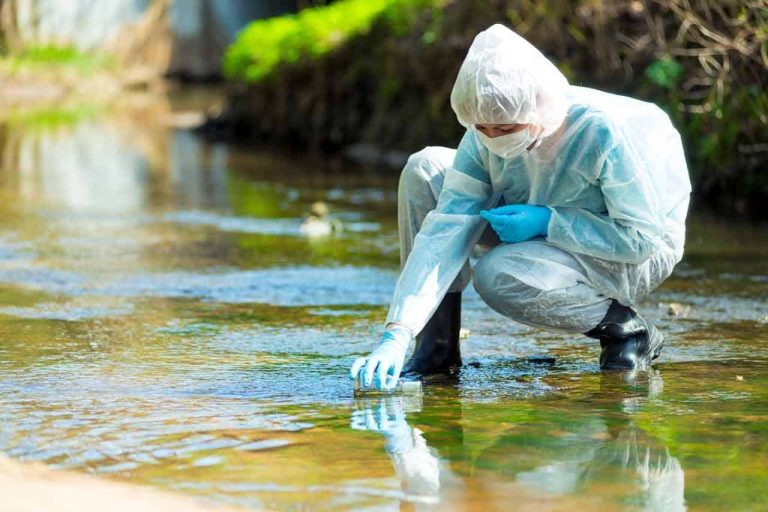 An inspector performs an Environmental Assessment using the Environmental Risks Assessment Template For Download (Free PDF For Business) by 1stReporting.com