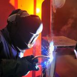 The Hot Work Permit Template guide and downloadable by 1stReporting.com for use with all hot work, like welding (as shown in this image).