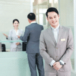 A guest services manager happily smiles at the camera knowing he has a great way of enhancing guest experiences, even in the case of a work incident. Learn more at 1stReporting.com.