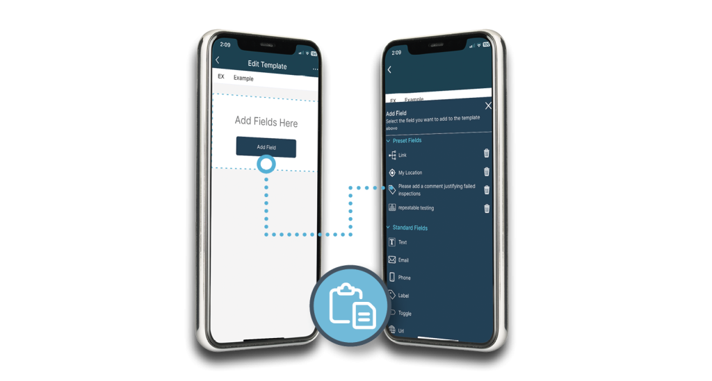 A form builder app that includes other features like reporting and notifications is shown in this image. Learn more about the 1st Reporting form builder features at 1stReporting.com.