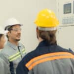 A utility team completing crew onboarding with mobile digital reporting tools instead of specific onboarding software.